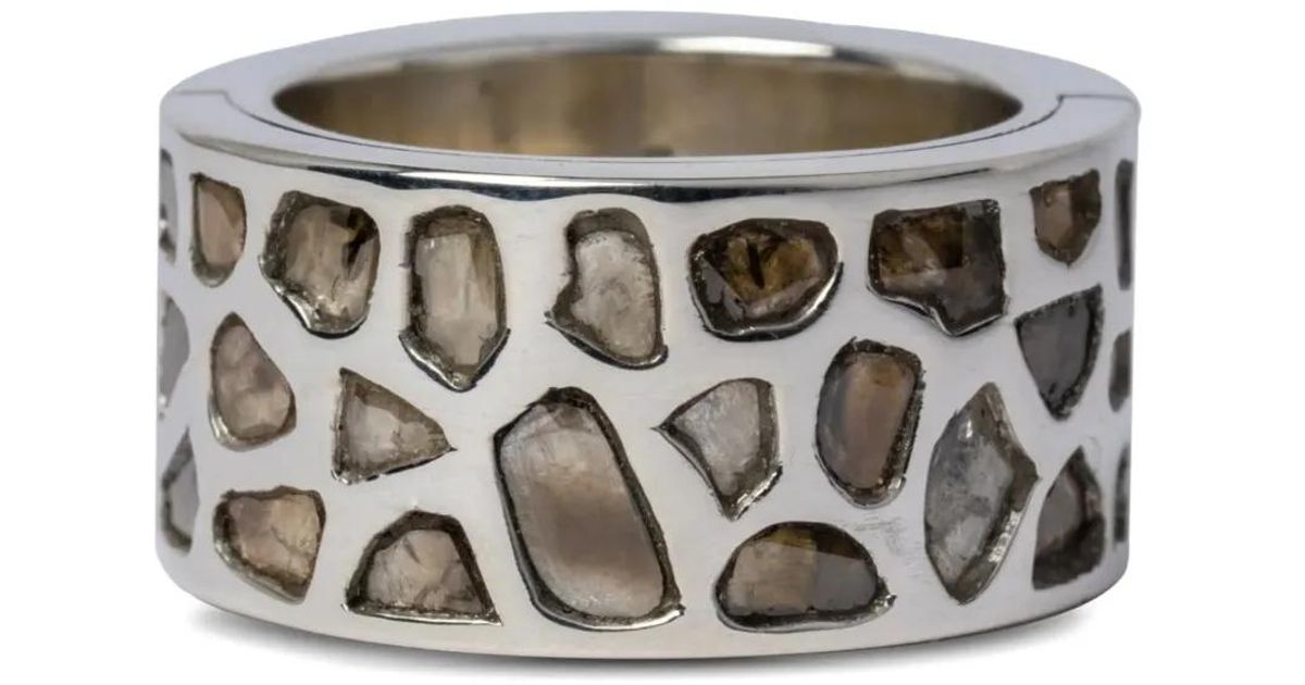 Parts Of 4 Polished Diamond Ring in Gray | Lyst