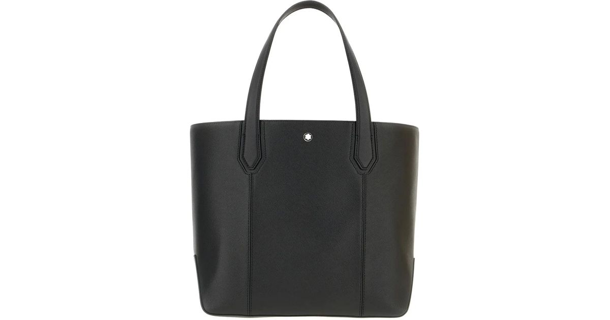 Montblanc Leather Tote Bag in Black Lyst UK