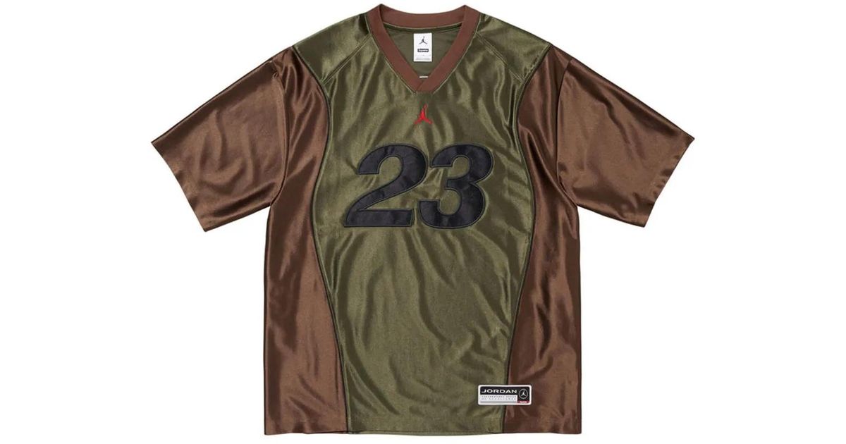 Supreme X Jordan Warm Up Jersey in Green for Men | Lyst