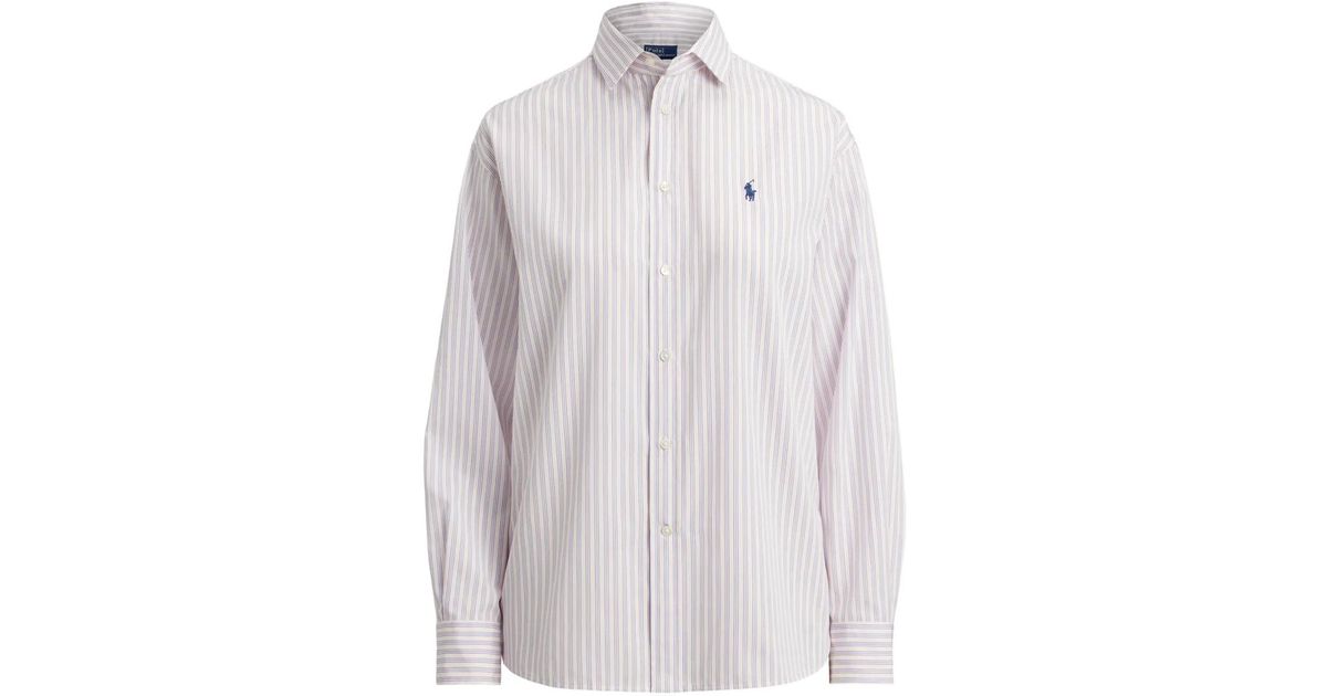Polo Ralph Lauren Polo Pony Striped Shirt in White | Lyst