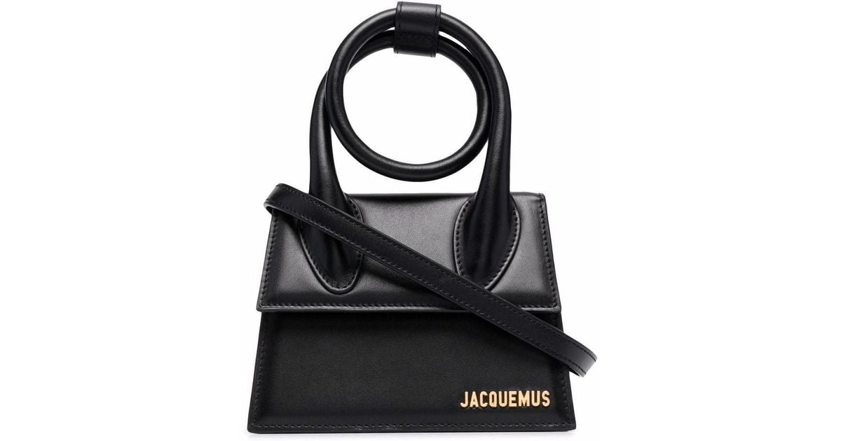Jacquemus Leather Mini Tote Bag in Black - Lyst