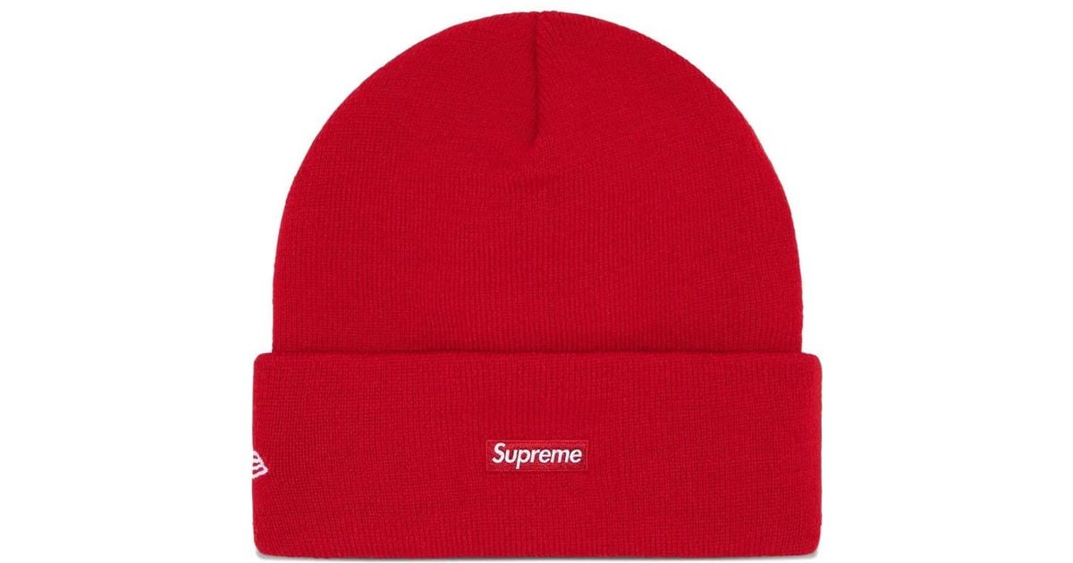 Supreme New Era Old English Beanie Hat in Red for Men | Lyst Canada