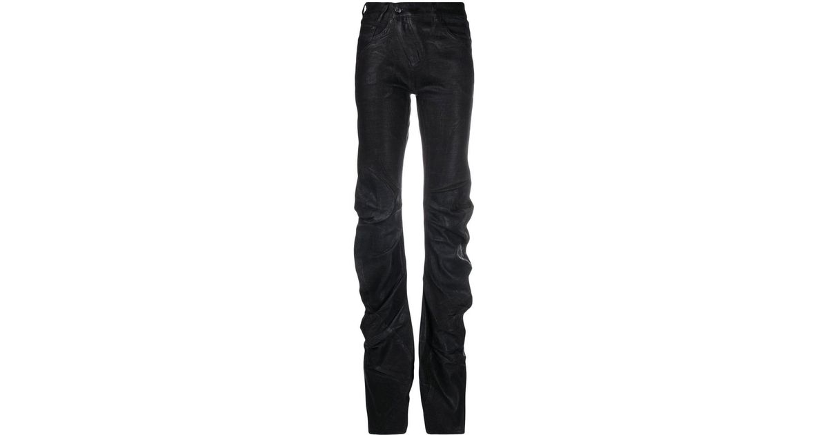 OTTOLINGER Drape Denim Jeans in Black | Lyst