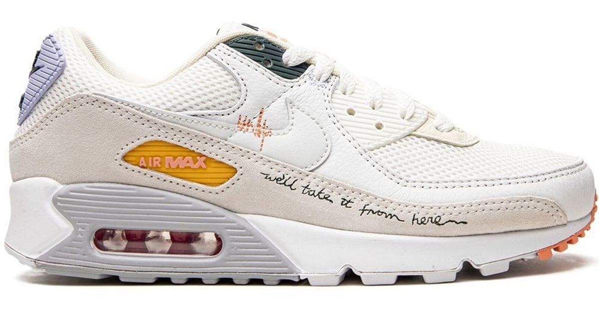 Nike Air Max 90 "we'll Take It From Here" Sneakers in White | Lyst