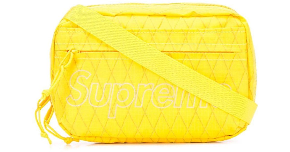 supreme yellow shoulder bag