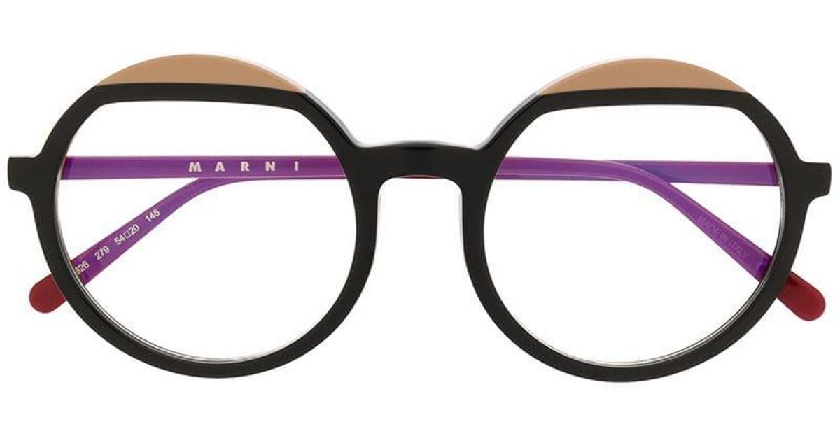 Marni Oversize Round-frame Glasses in Red - Lyst