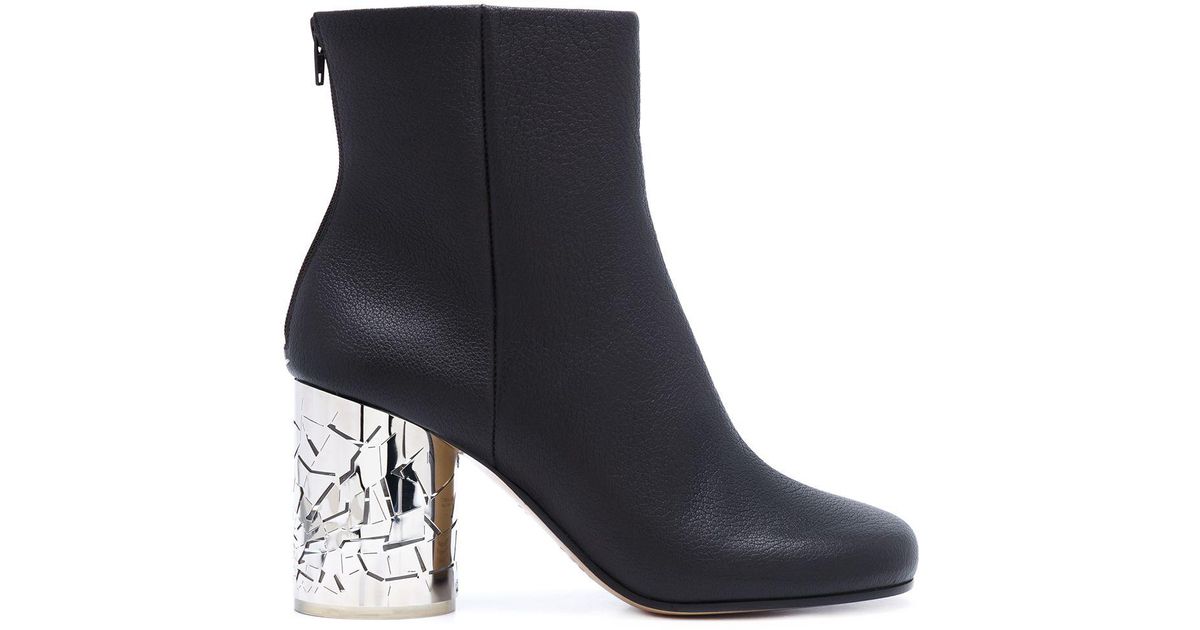glass heel boots