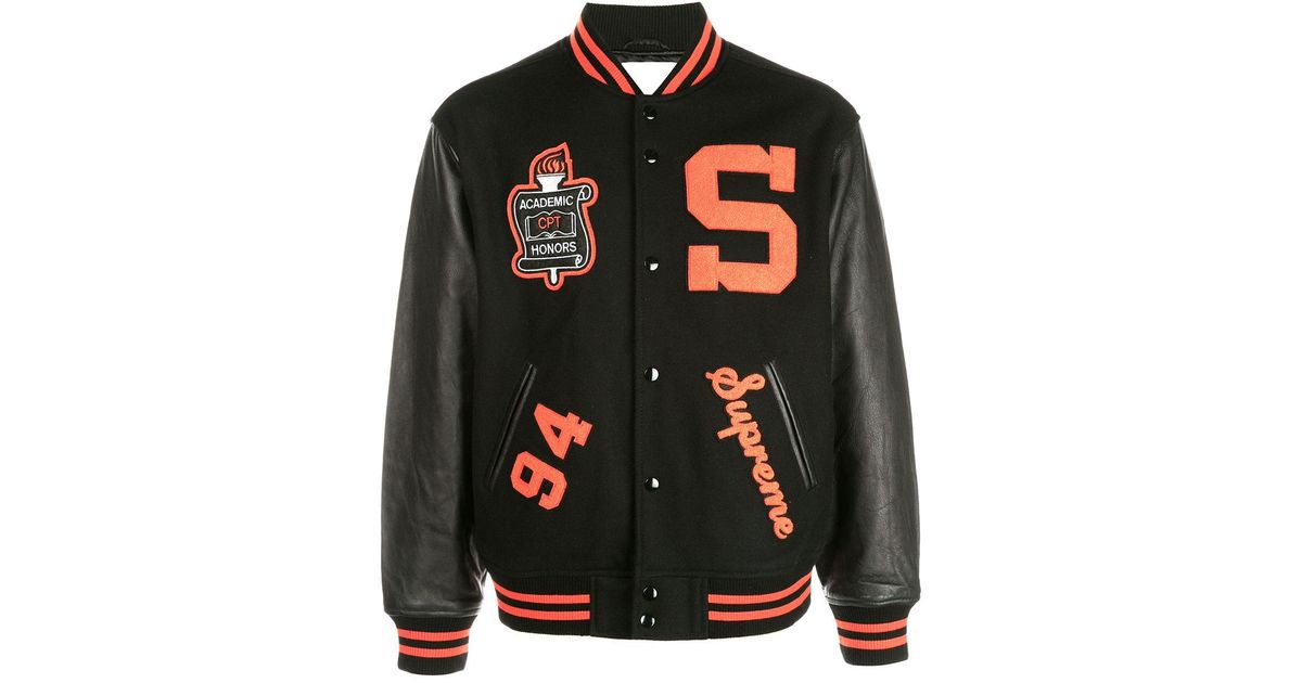 supreme nba varsity jacket