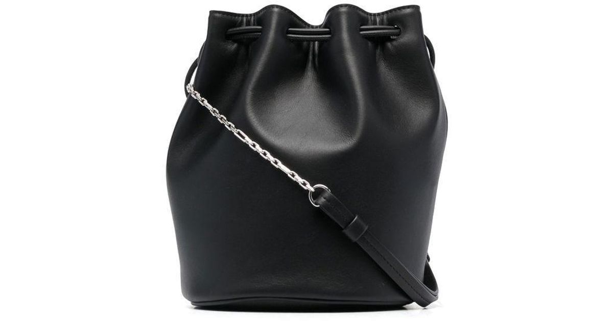 Womens Mens Bags Mens Tote bags Maison Margiela Leather Bucket Four-stitch Bucket-bag in Black 