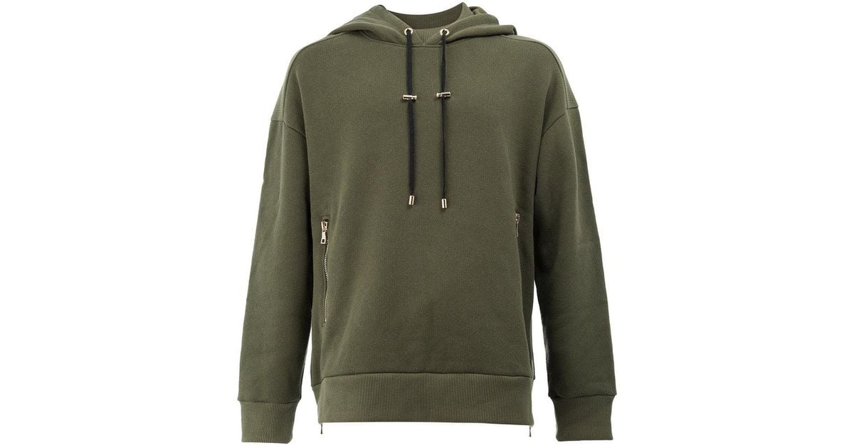 balmain side zip hoodie
