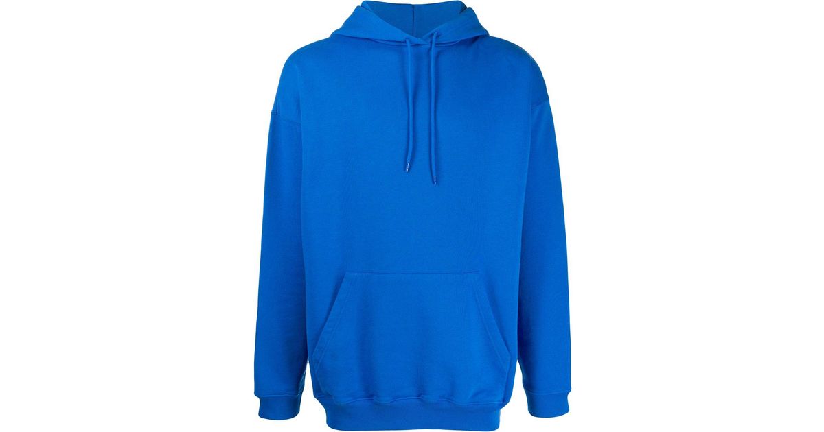 Balenciaga Cotton Oversized Logo Print Hoodie in Blue for Men | Lyst