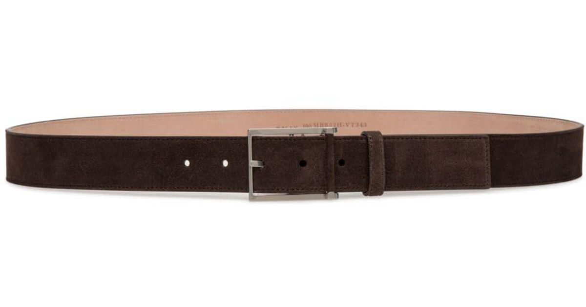 Angled Buckle Reversible Belt - Brown