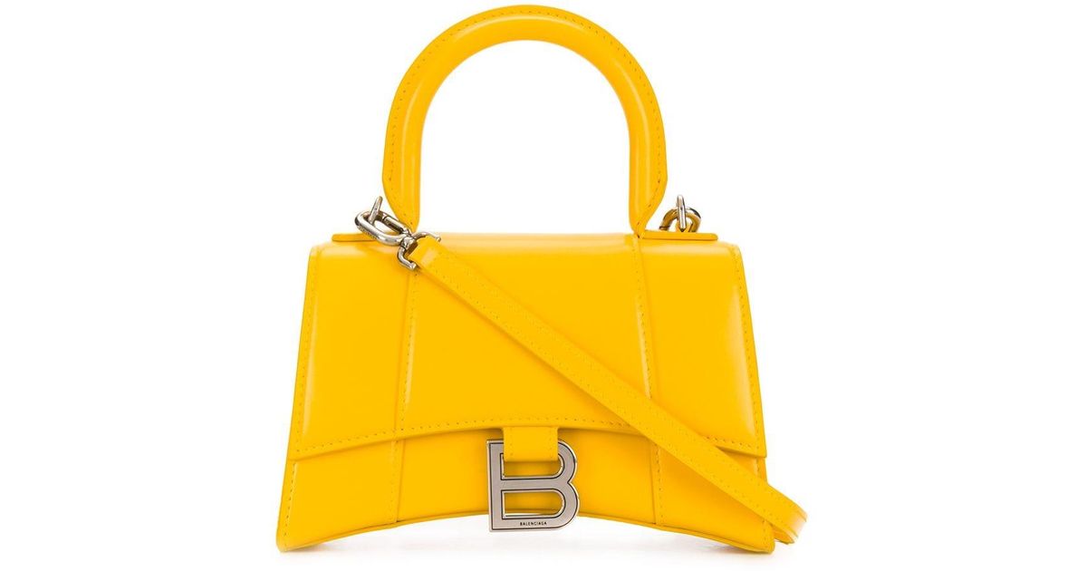 Balenciaga Hourglass Xs Mini Bag in Yellow | Lyst