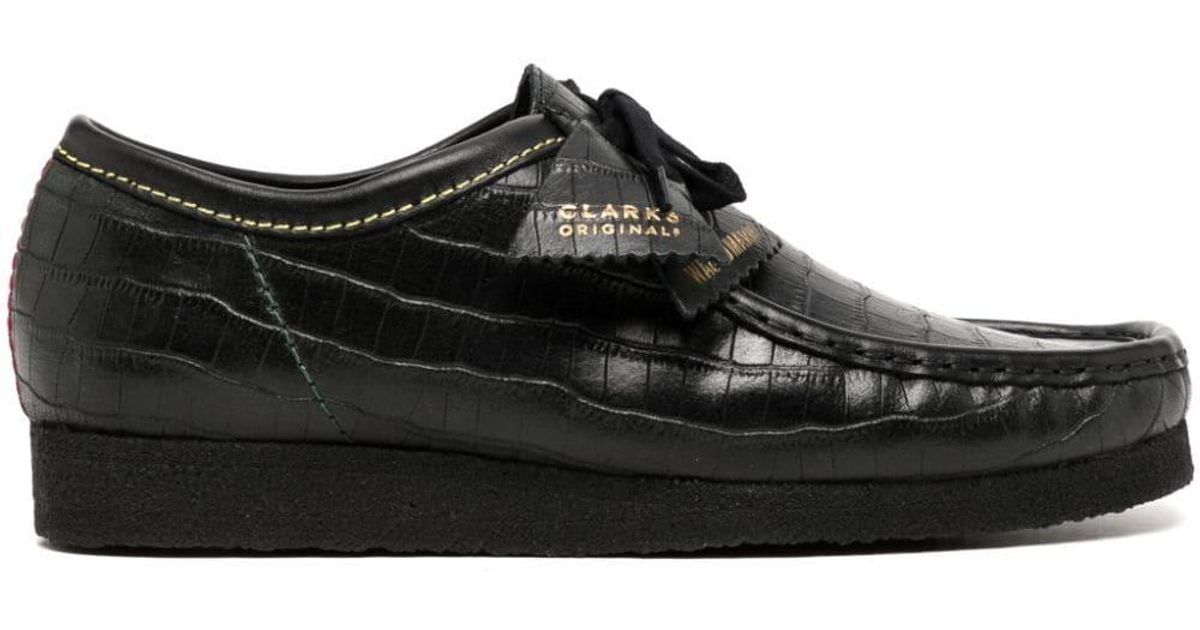 Wacko Maria X Clarks Wallabee Crocodile-embossed Loafers in Wacko Maria X Clarks Wallabee Crocodile-embossed Loafers in