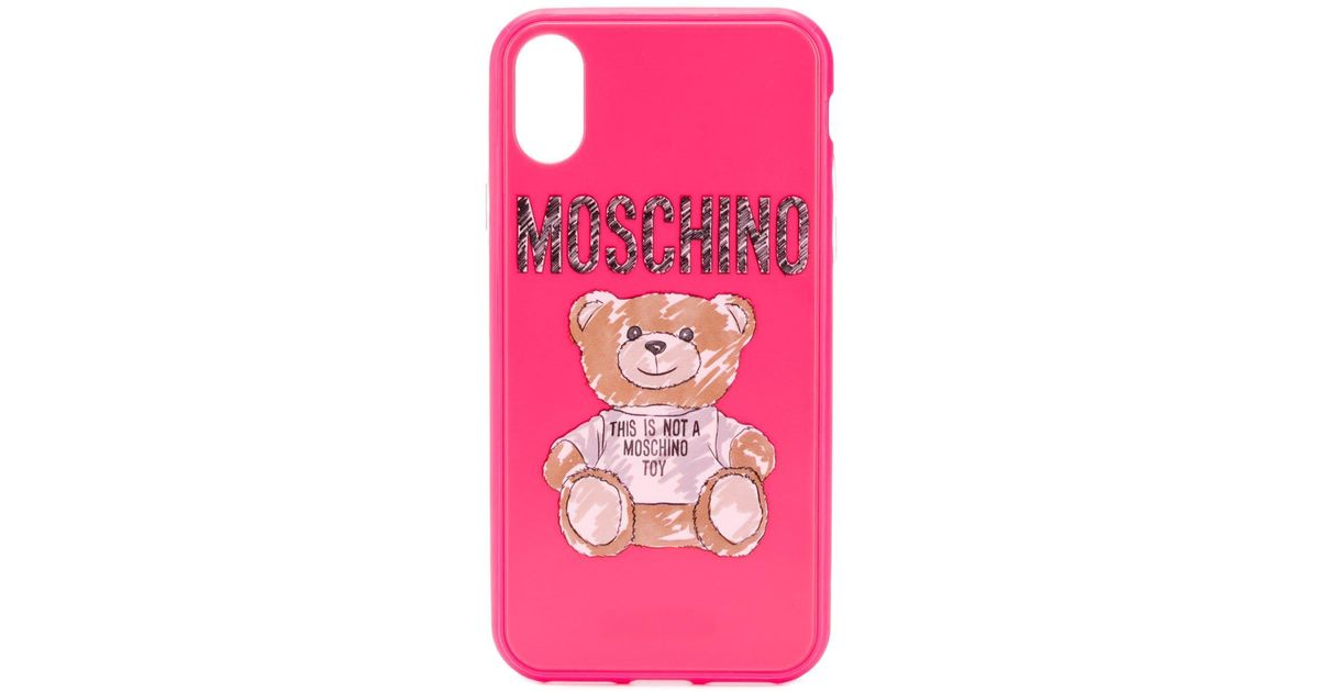 teddy bear phone case moschino