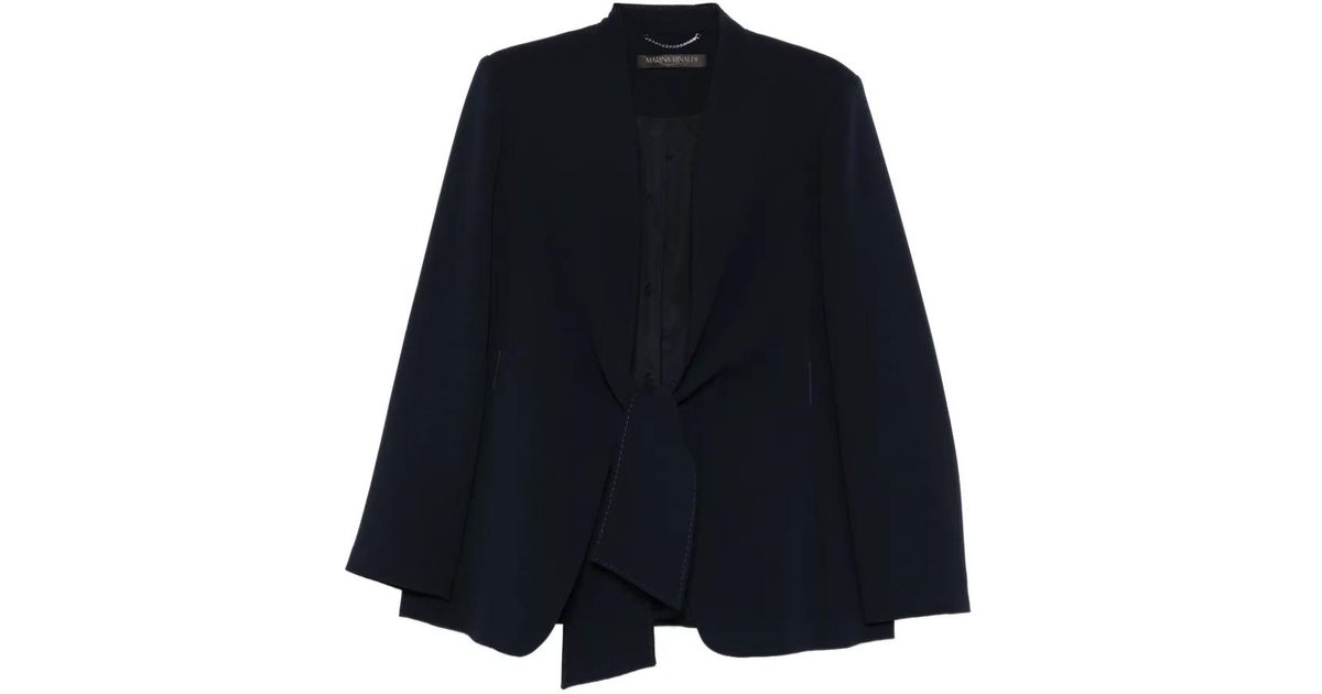 Canada Rinaldi Marina Rinaldi Knot-Detail Jacket in Blue | Lyst Canada