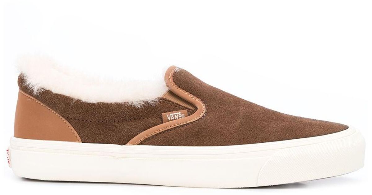 vans shearling slip on