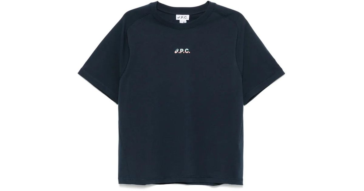 A.P.C. X Asics Wind T-Shirt in Blue for Men | Lyst