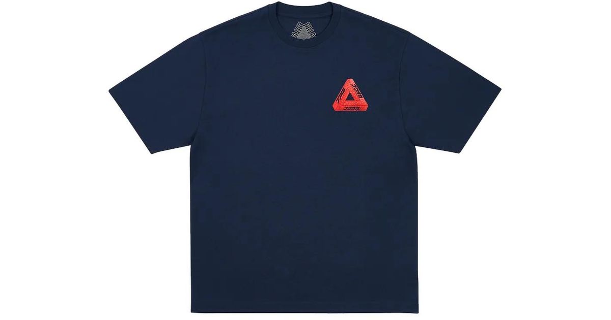 Palace Fukuoka Tri-Ferg T-Shirt in Blue for Men | Lyst UK