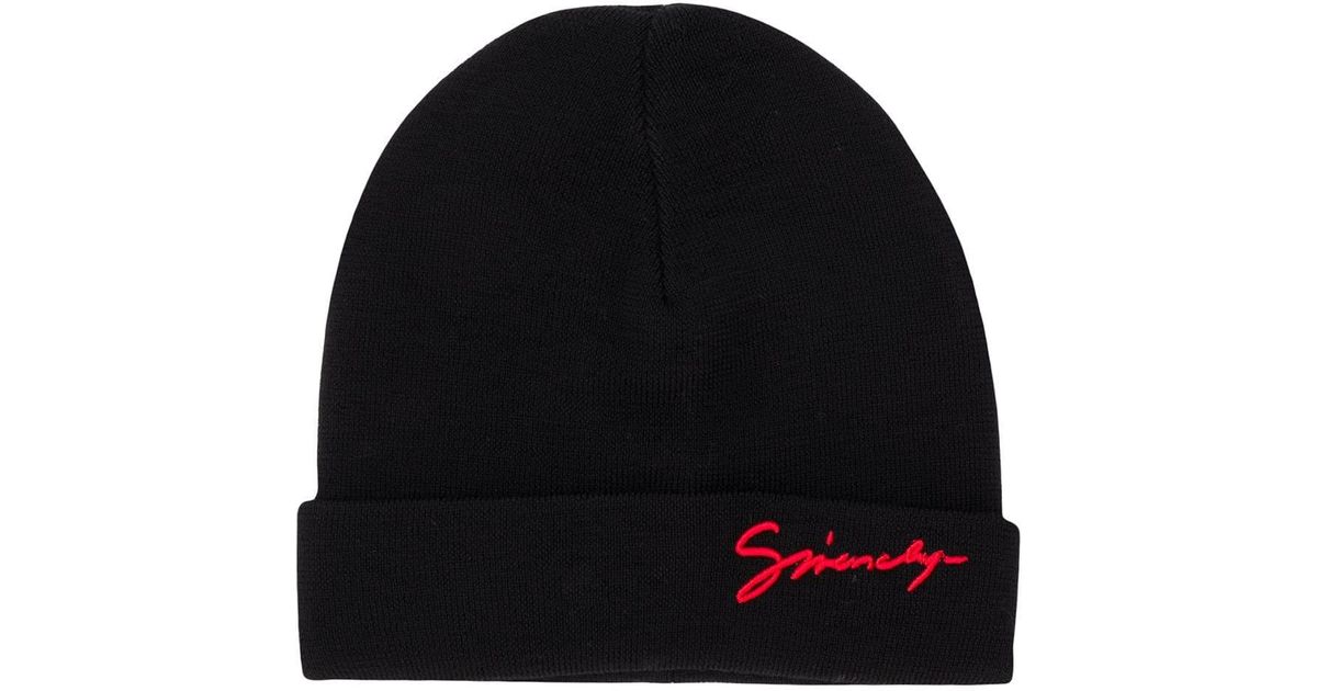 givenchy logo beanie