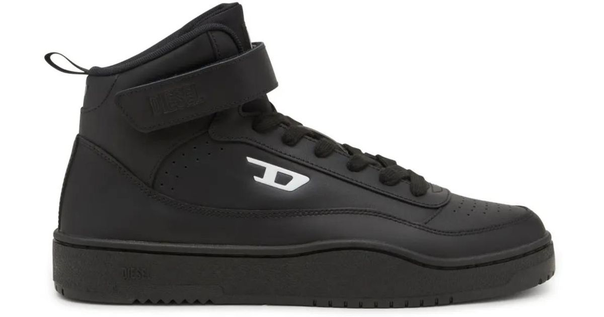 DIESEL S-Tracker-D Mid Sneakers in Black for Men | Lyst