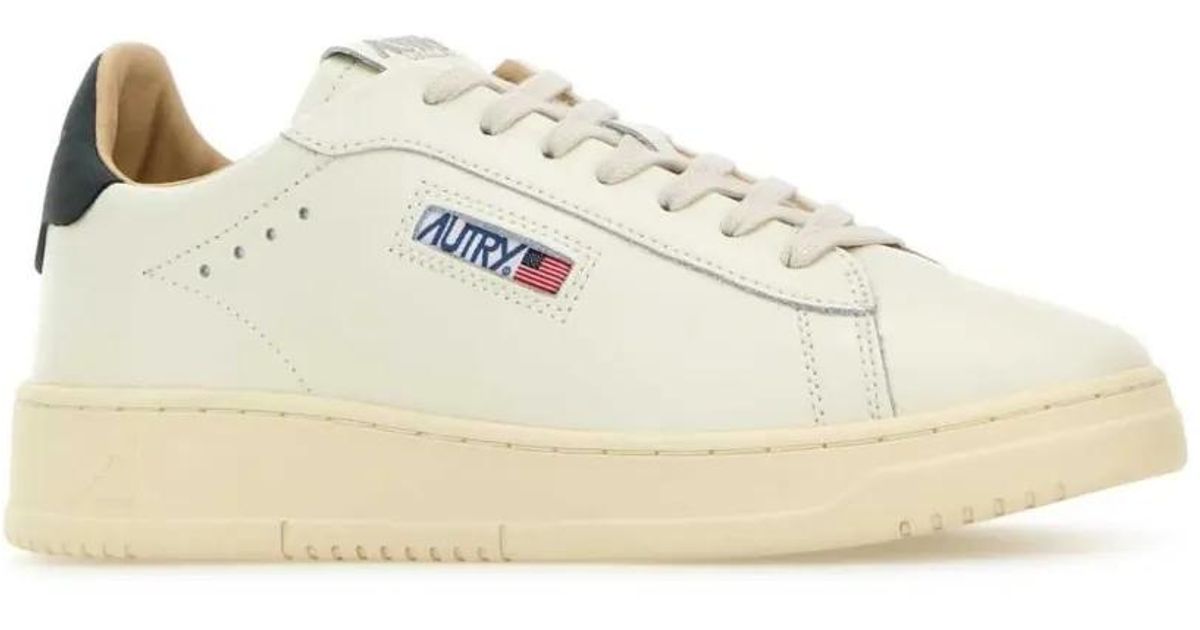 Autry Dallas Leather Sneakers in White for Men | Lyst