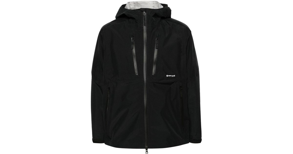 Snow Peak Goretex Hooded Rain Jacket in Black for Men Lyst