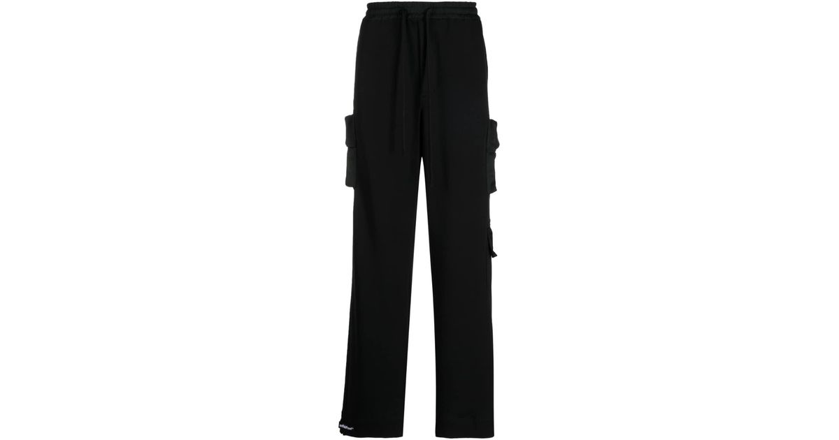 Styland Wide-leg Cargo Track Pants in Black for Men | Lyst