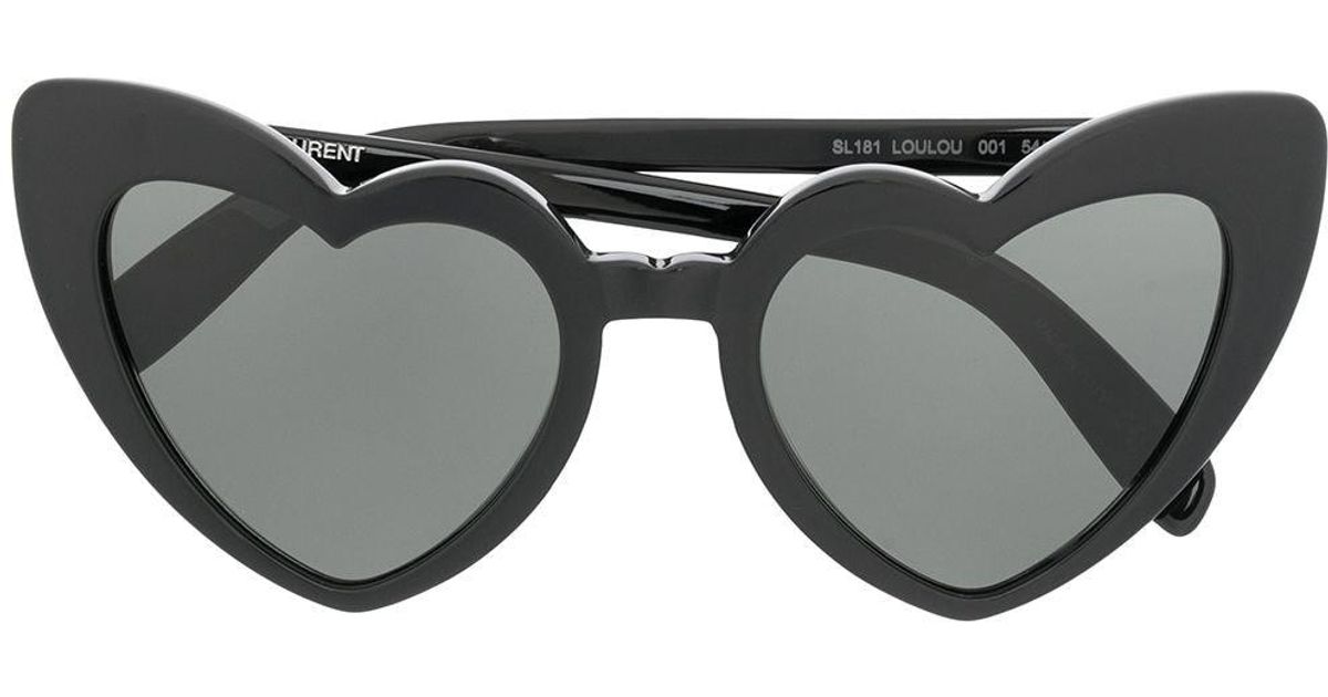 Occhiali da sole a forma di cuore di Saint Laurent in Nero - 3% di sconto |  Lyst