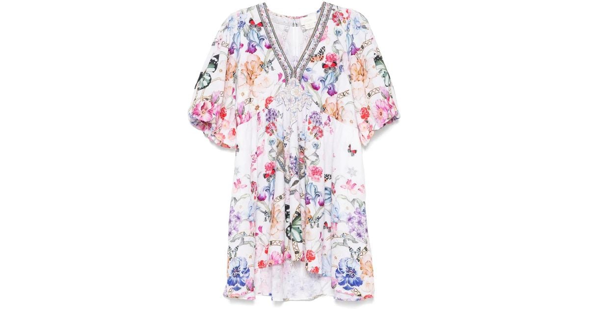CAMILLA Monserrate Magic Mini Dress in White | Lyst UK