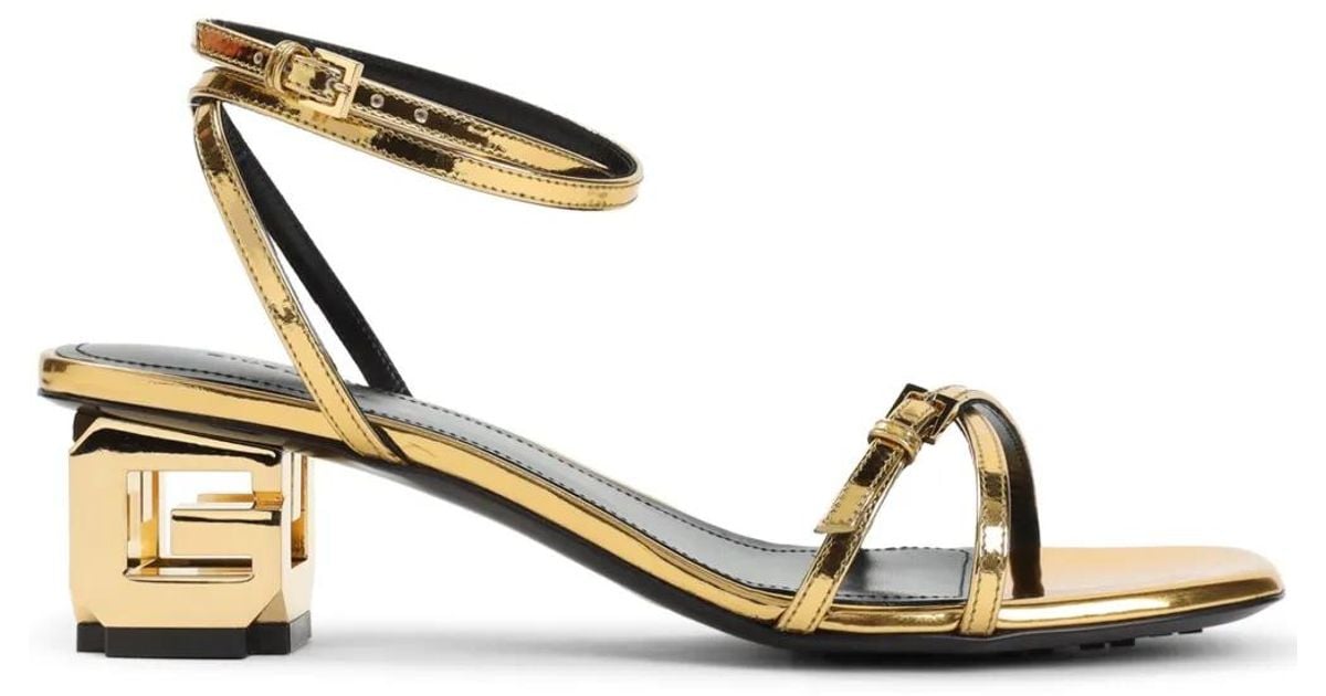 Givenchy G-Cube Strap Sandals in Metallic | Lyst Canada