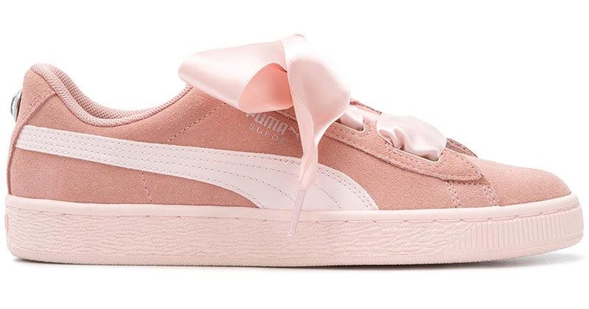 PUMA Ribbon Lace-up Sneakers in Pink | Lyst Canada