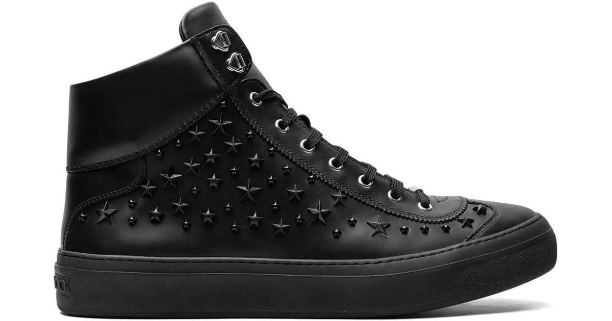 Jimmy Choo Argyle High Top Sneakers in Black for Men | Lyst