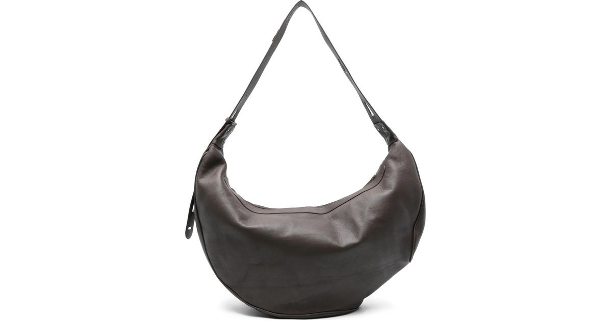 Kiko Kostadinov Moravia Leather Curved Shoulder Bag in Gray for 