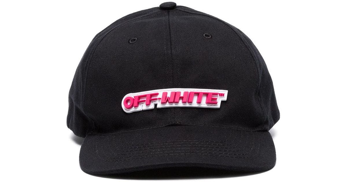 off white black baseball cap