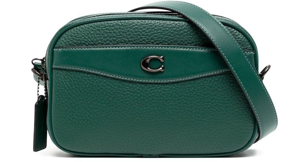 COACH Leather Camera Bag in Green Lyst