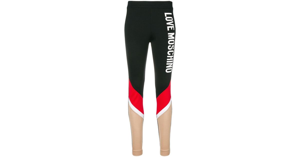 Love Moschino Synthetic Leggings in Black Save 8 Lyst