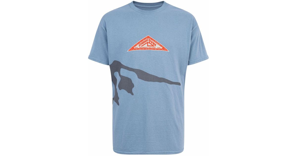 Travis Scott Cotton Crossover Emblem T-shirt in Blue for Men | Lyst