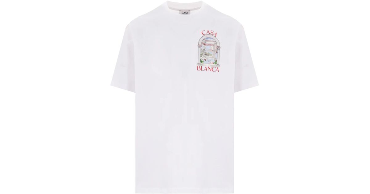 Tシャツ・カットソー Casablanca Casablanca T-shirts and Polos White CASABLANCA White Cotton T-shirt Size S,,L,XL,2XL Logo - Etsy