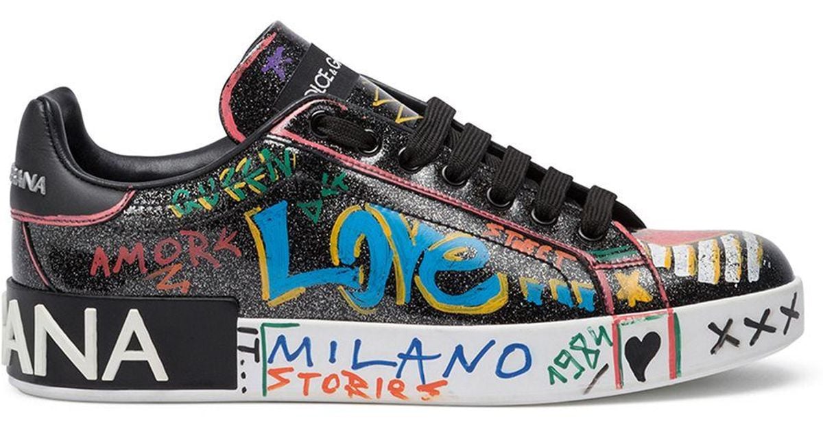 dolce & gabbana glitter sneakers