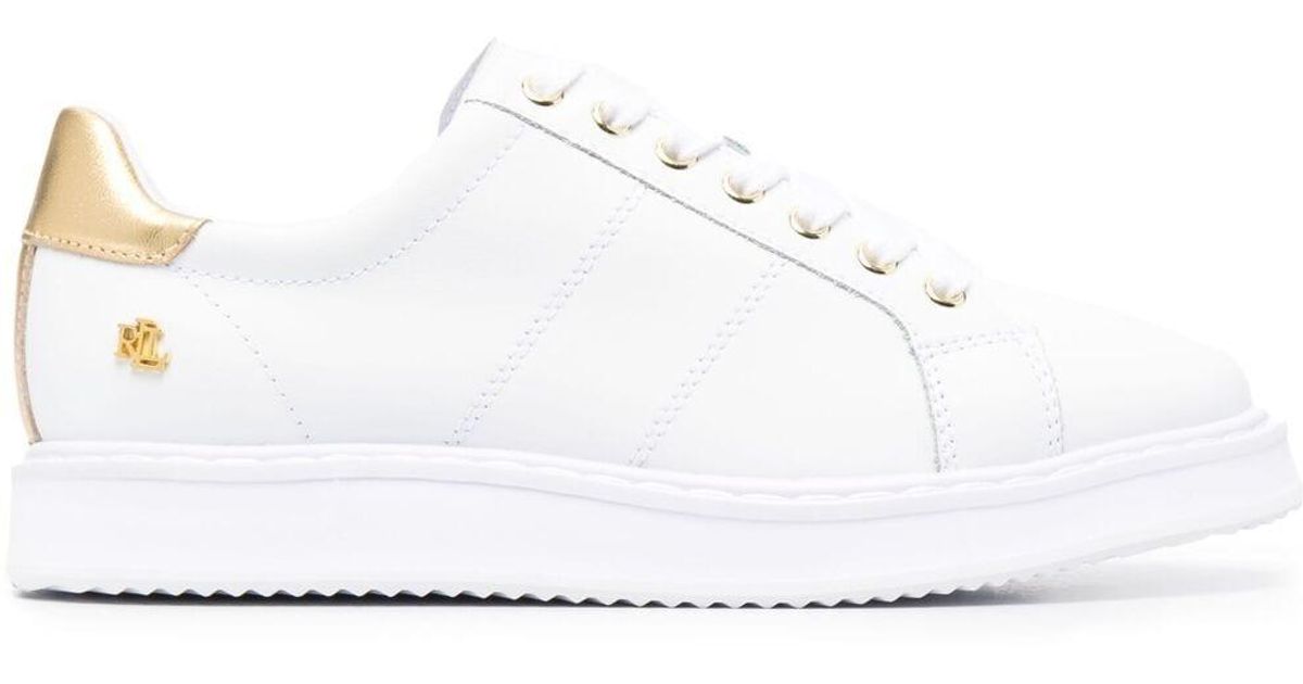 Lauren by Ralph Lauren Angeline Ii Low-top Sneakers in White | Lyst  Australia