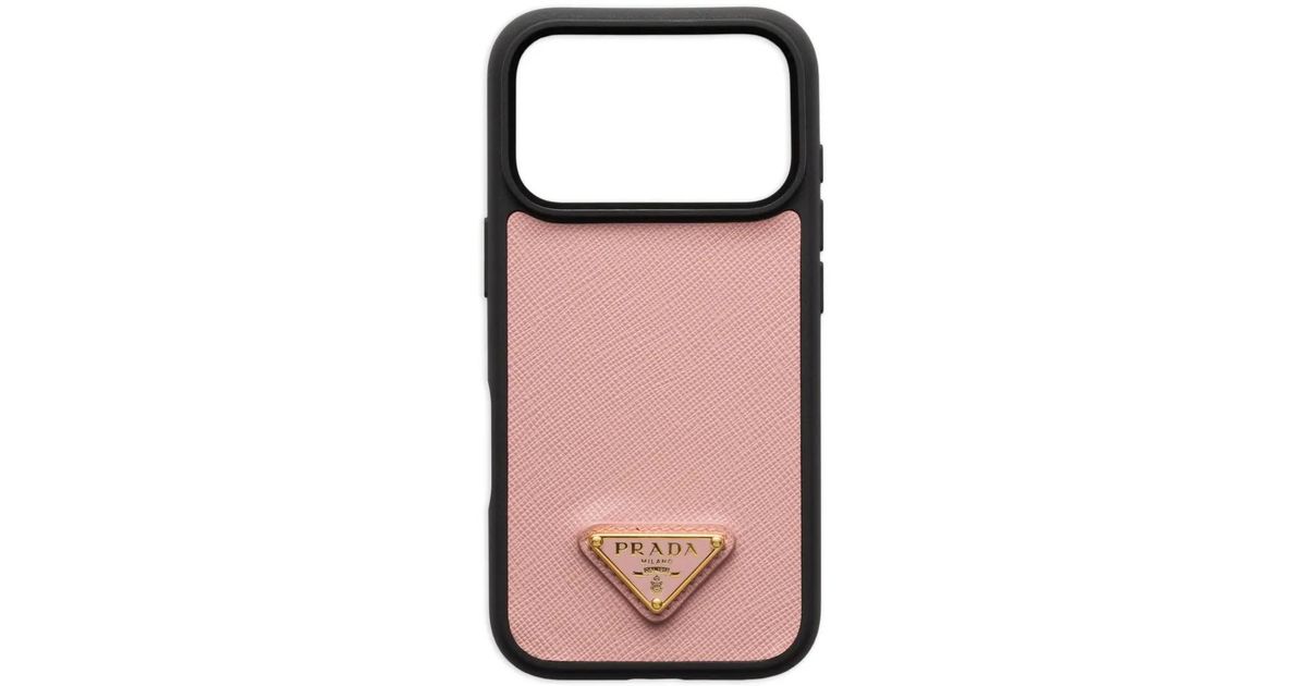 Prada Leather Iphone 17 Pro Max Case in Pink | Lyst