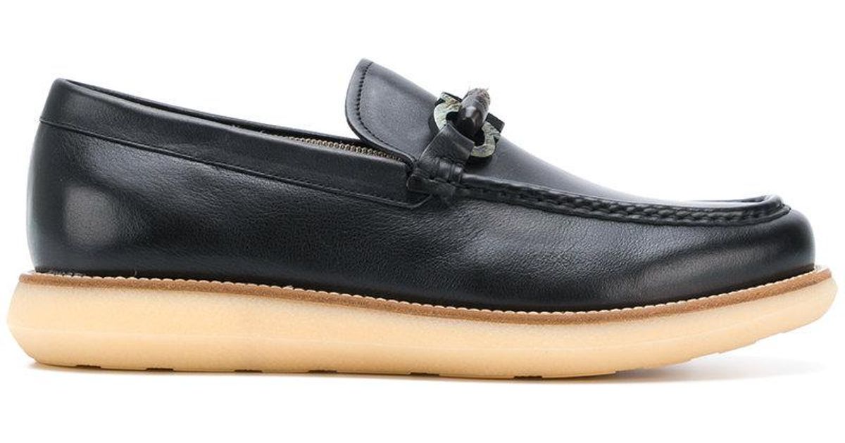 Ferragamo Leather Thick Sole Loafers in 