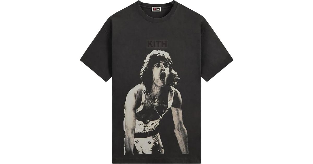 Kith X Rolling Stones Mick Jagger T-Shirt in Black for Men | Lyst