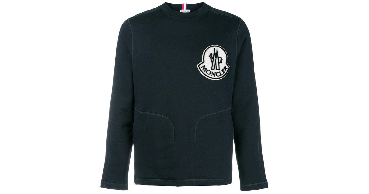 moncler logo patch sweatshirt