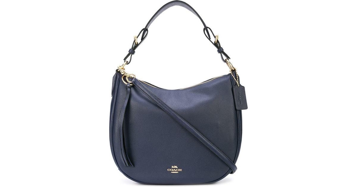 COACH Sutton Pebbled Leather Hobo Bag in Blue Lyst Canada