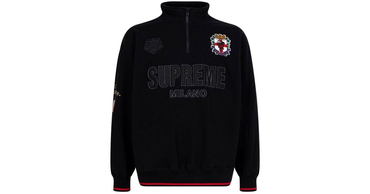 Supreme Milano Half-zip Pullover in Black | Lyst
