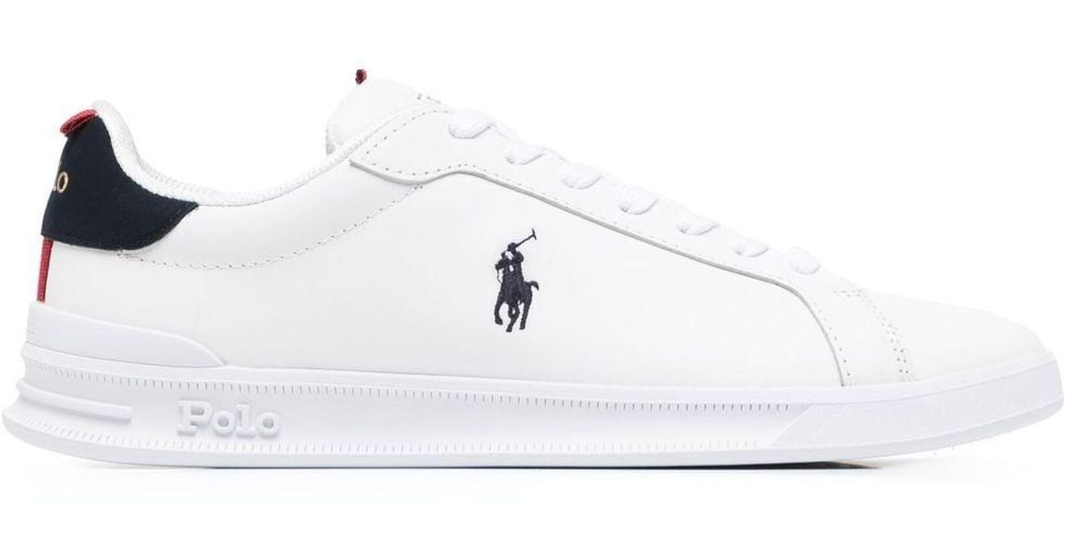 Polo Ralph Lauren Leather Ct Low-top Sneakers in White for Men - Lyst