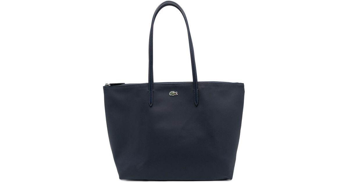 Lacoste Leather Concept Tote Bag in Blue Lyst UK