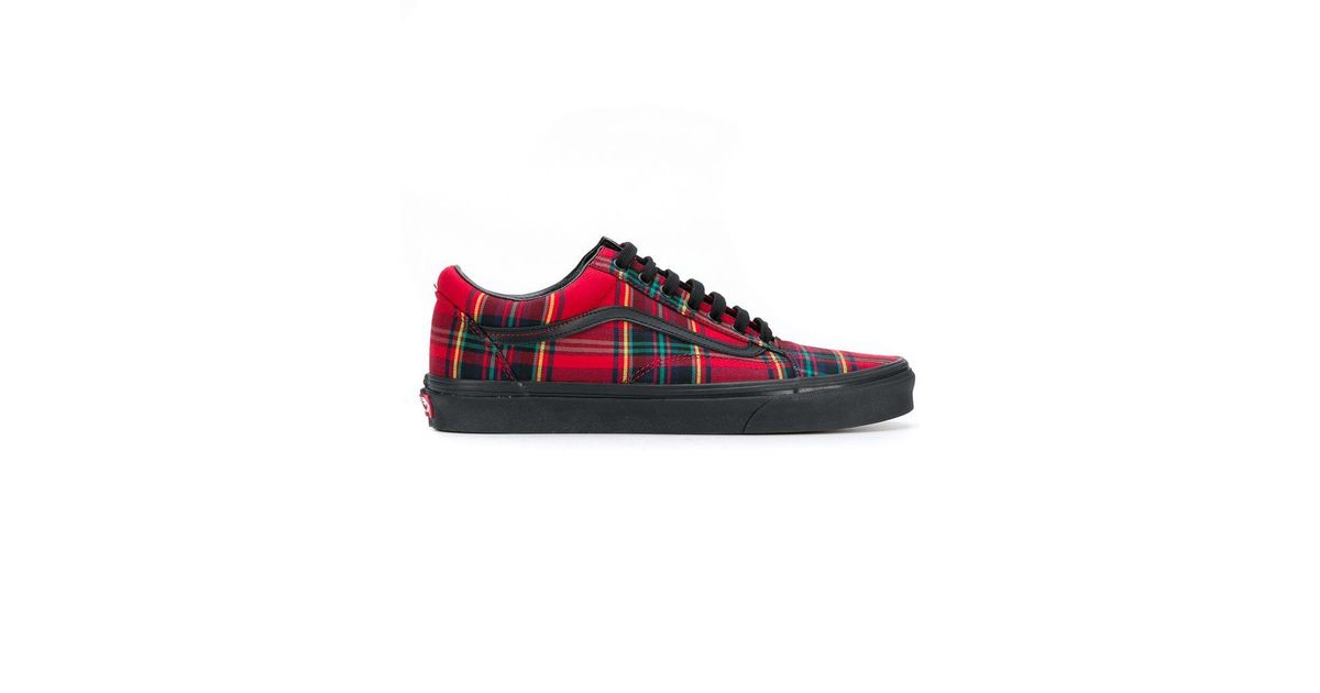 plaid mix old skool shoes
